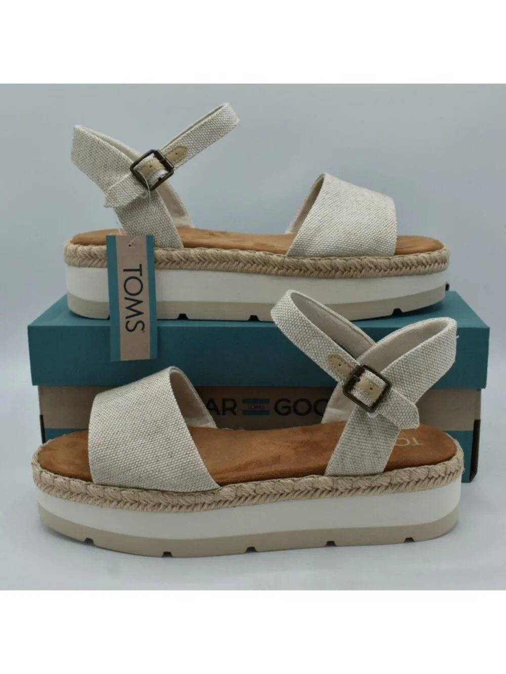 TOMS Womens Size‎ 9.5 Ronan Natural Yarn Dyed Espadrille Sandals Shoes
